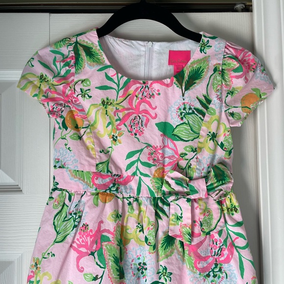 Lilly Pulitzer Girls Alexandra Cotton Dress Multi Via Amore Spritzer - Picture 5 of 10